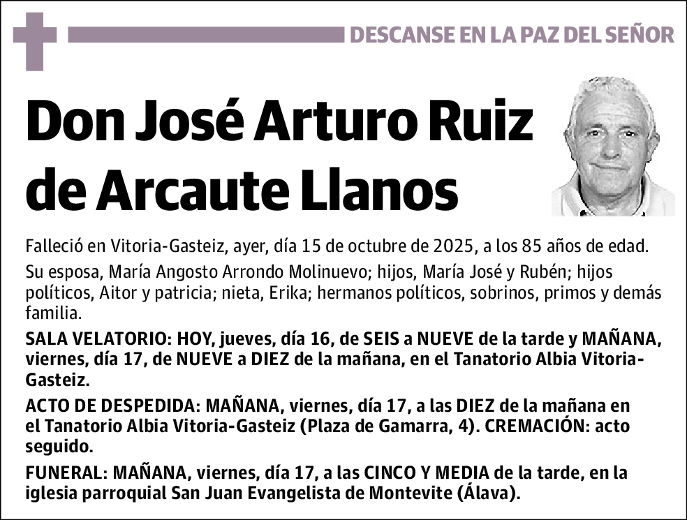 José Arturo Ruiz de Arcaute Llanos
