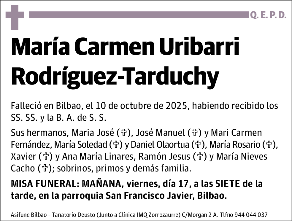 María Carmen Uribarri Rodriguez-Tarduchy