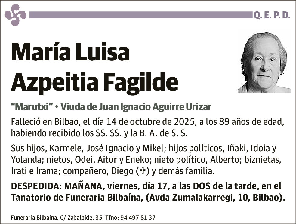 María Luisa Azpeitia Fagilde