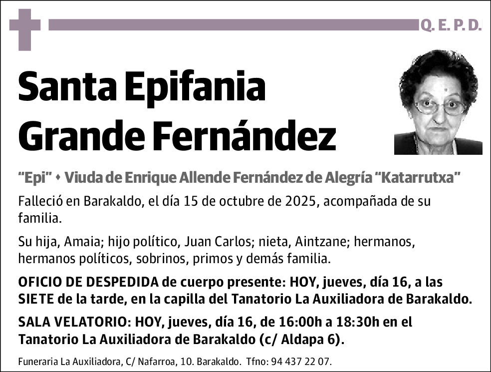 Santa Epifania Grande Fernández