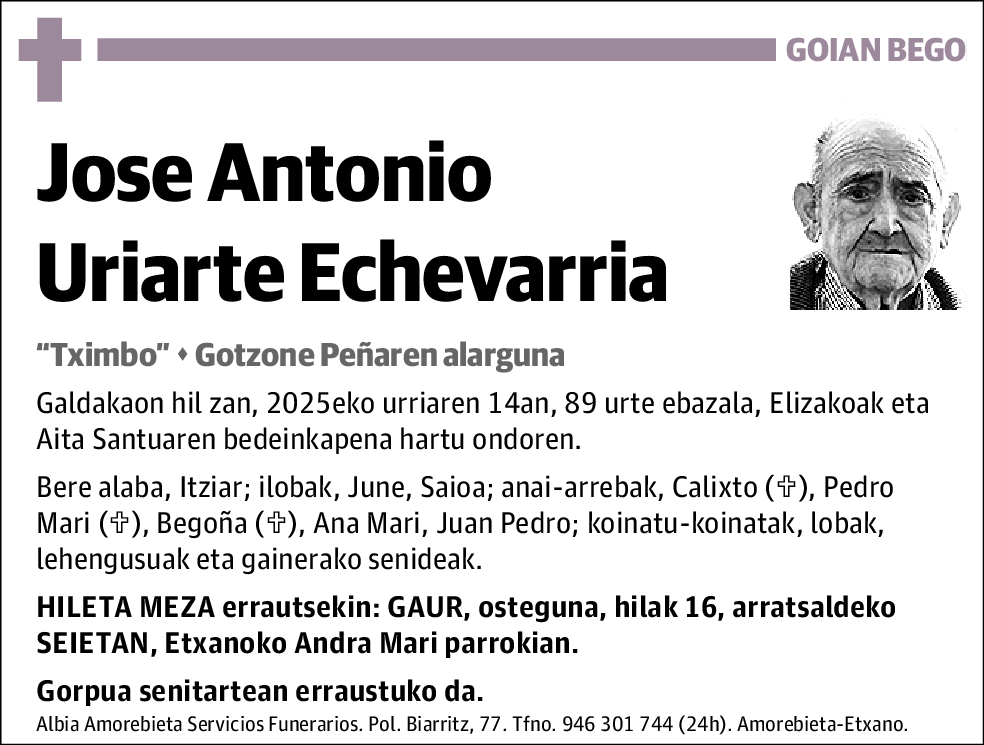Jose Antonio Uriarte Echevarria