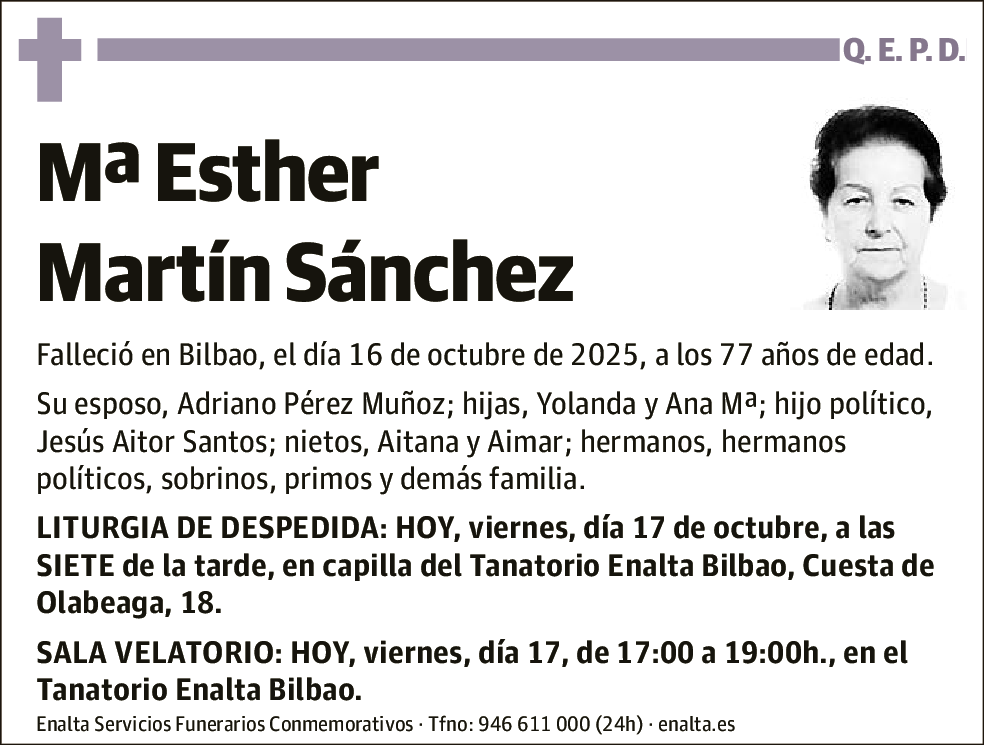 Mª Esther Martín Sánchez