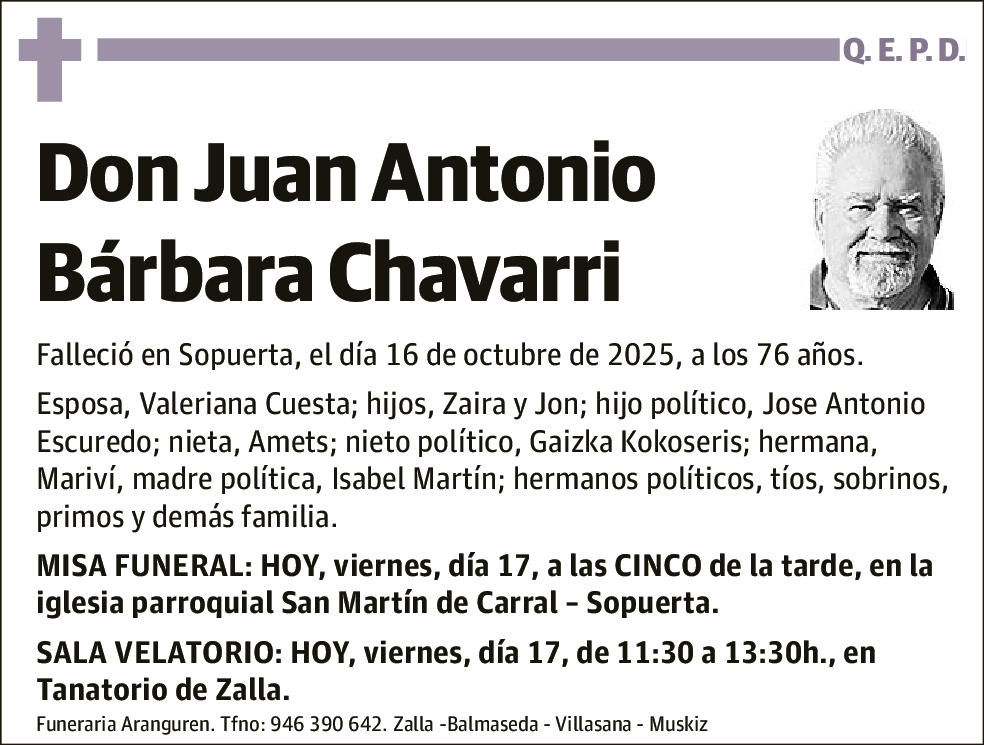 Juan Antonio Bárbara Chavarri