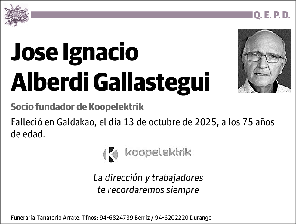 Jose Ignacio Alberdi Gallastegui