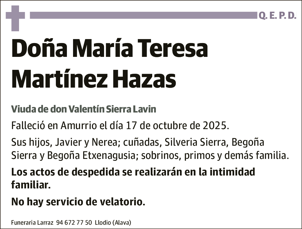 María Teresa Martínez Hazas