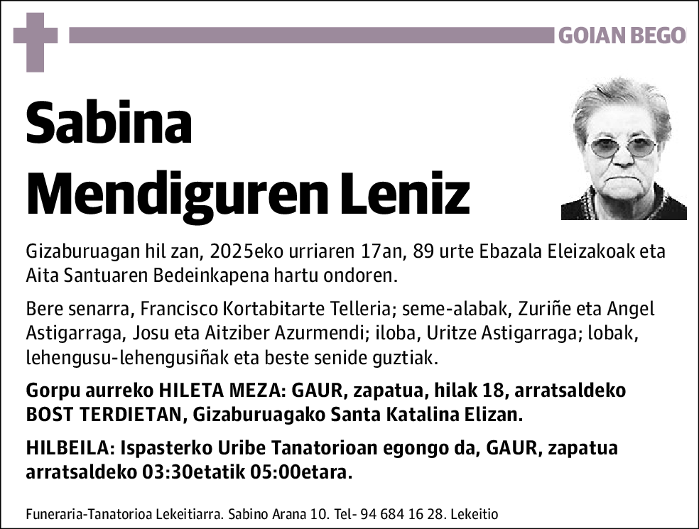 Sabina Mendiguren Leniz