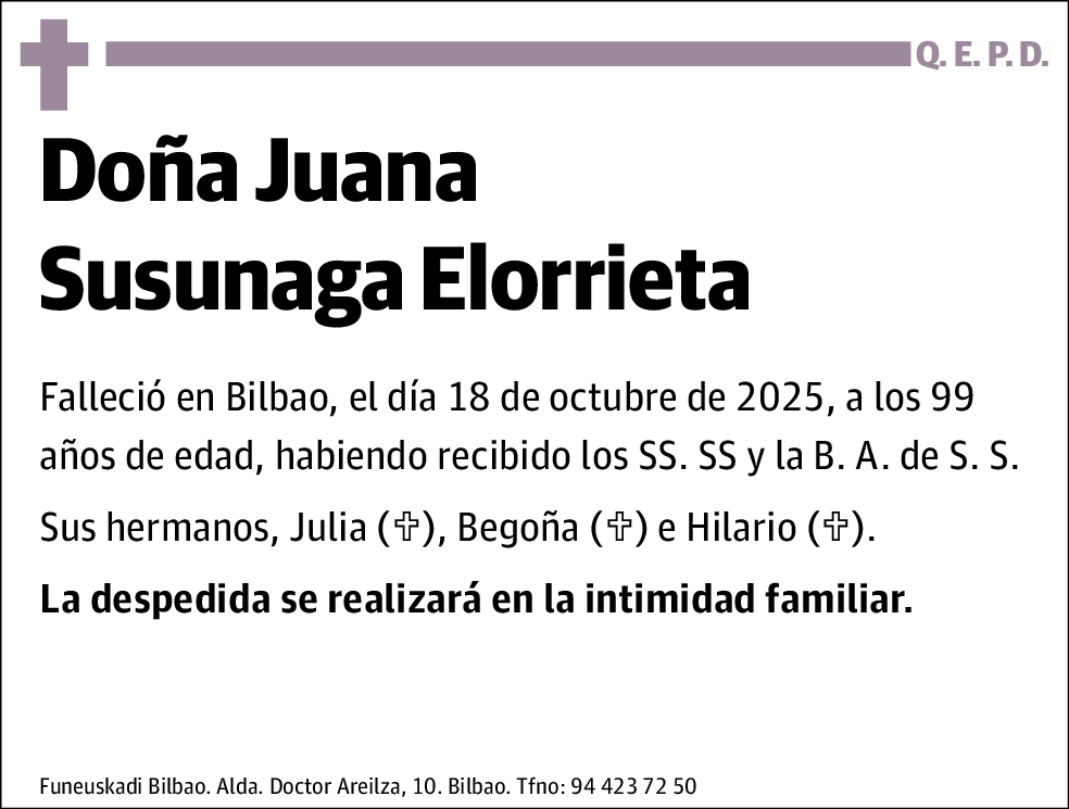 Juana Susunaga Elorrieta
