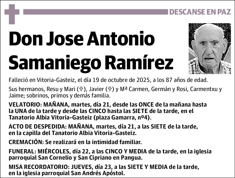 Jose Antonio Samaniego Ramírez
