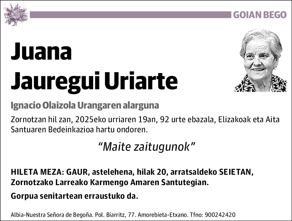 Juana Jauregui Uriarte