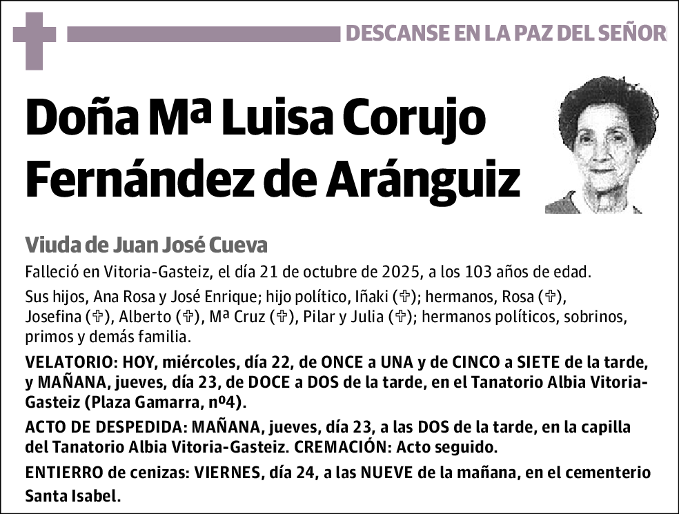 Mª Luisa Corujo Fernández de Aranguiz