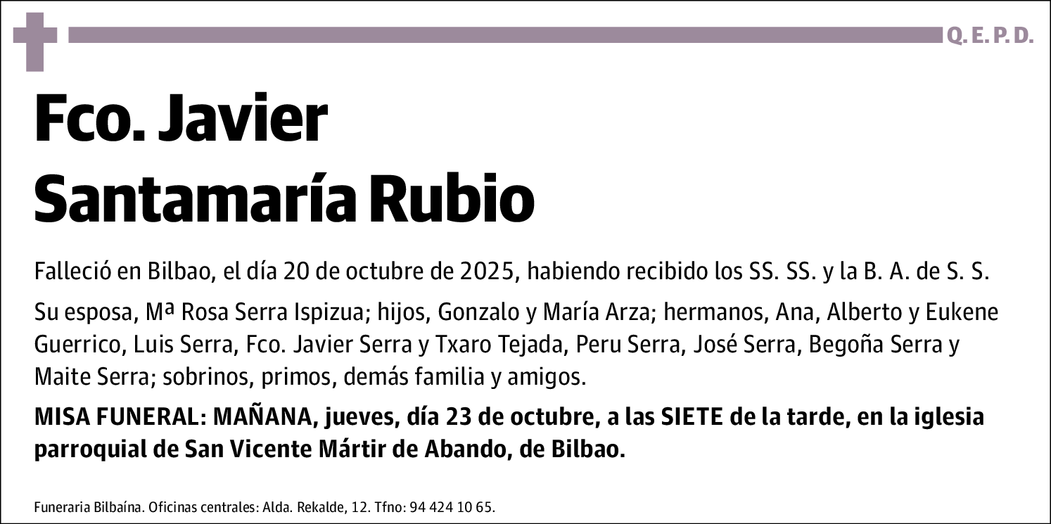 Francisco Javier Santamaria Rubio