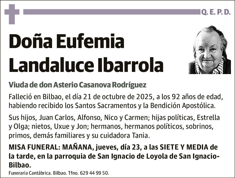 Eufemia Landaluce Ibarrola