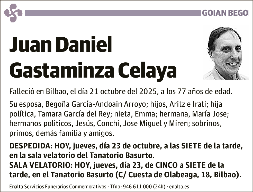 Juan Daniel Gastaminza Celaya