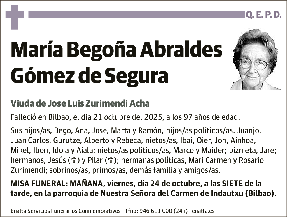 María Begoña Abraldes Gómez de Segura