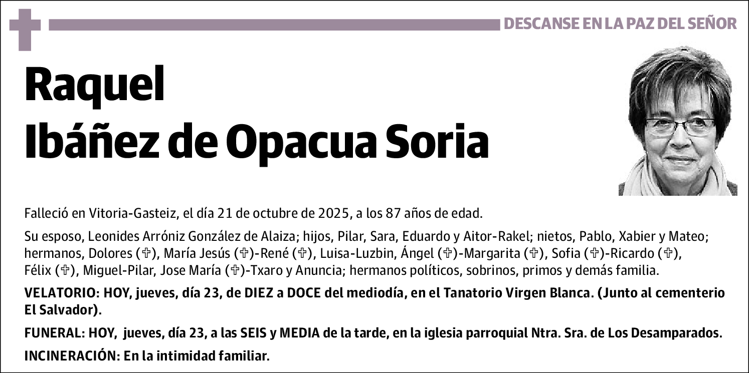Raquel Ibáñez de Opacua Soria