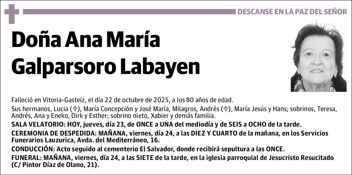 Ana María Galparsoro Labayen