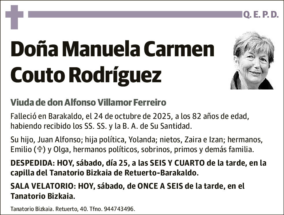 Manuela Carmen Couto Rodríguez