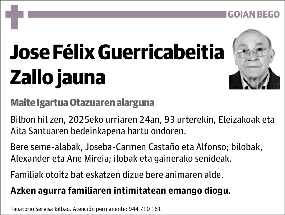 Jose Félix Guerricabeitia Zallo