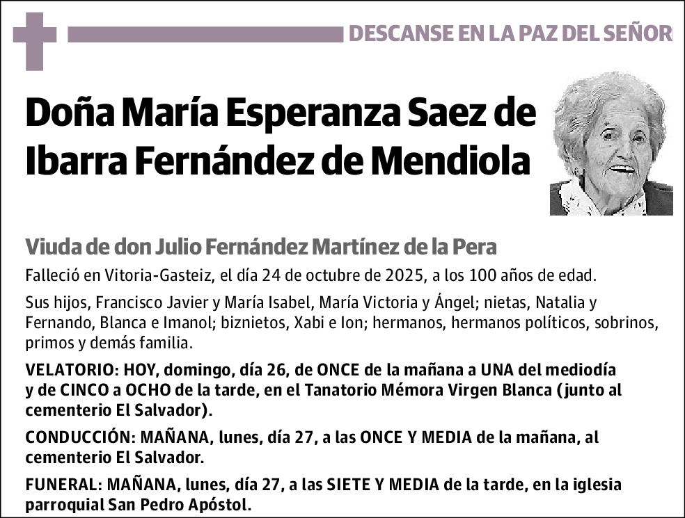 María Esperanza Saez de Ibarra Fernández de Mendiola