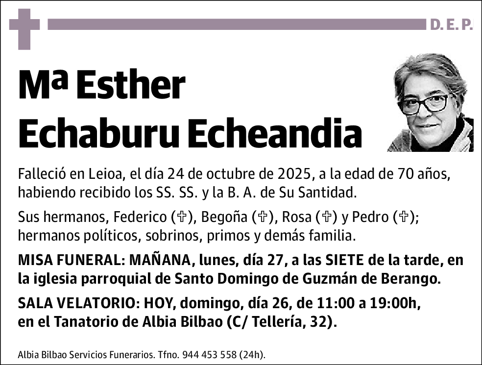 Mª Esther Echaburu Echeandia