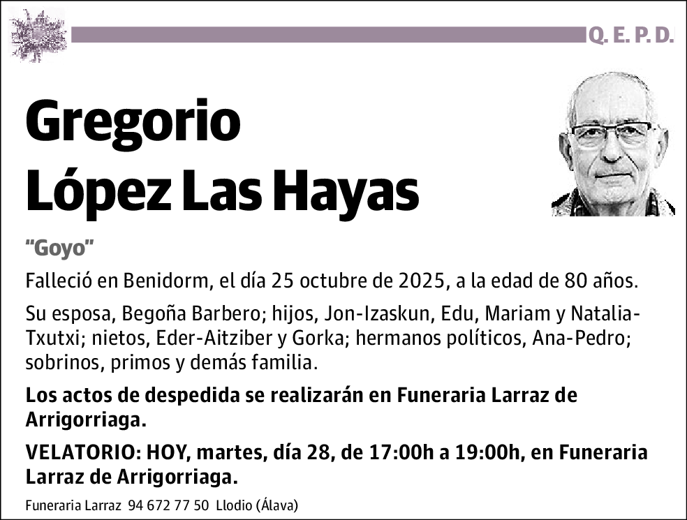 Gregorio López Las Hayas