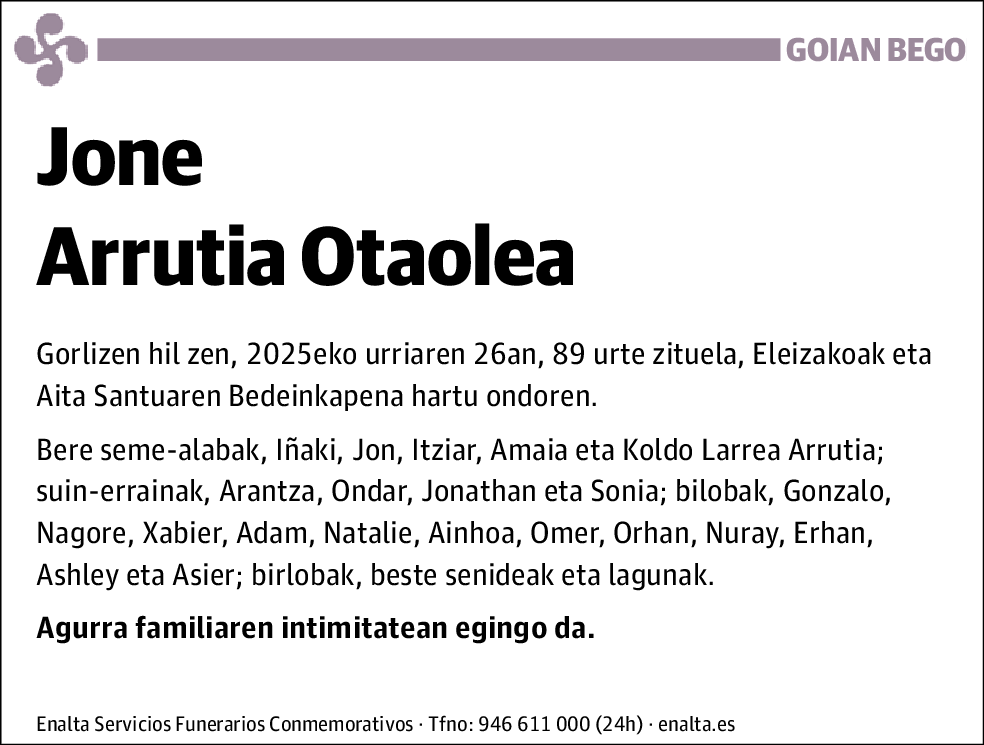 Jone Arrutia Otaolea