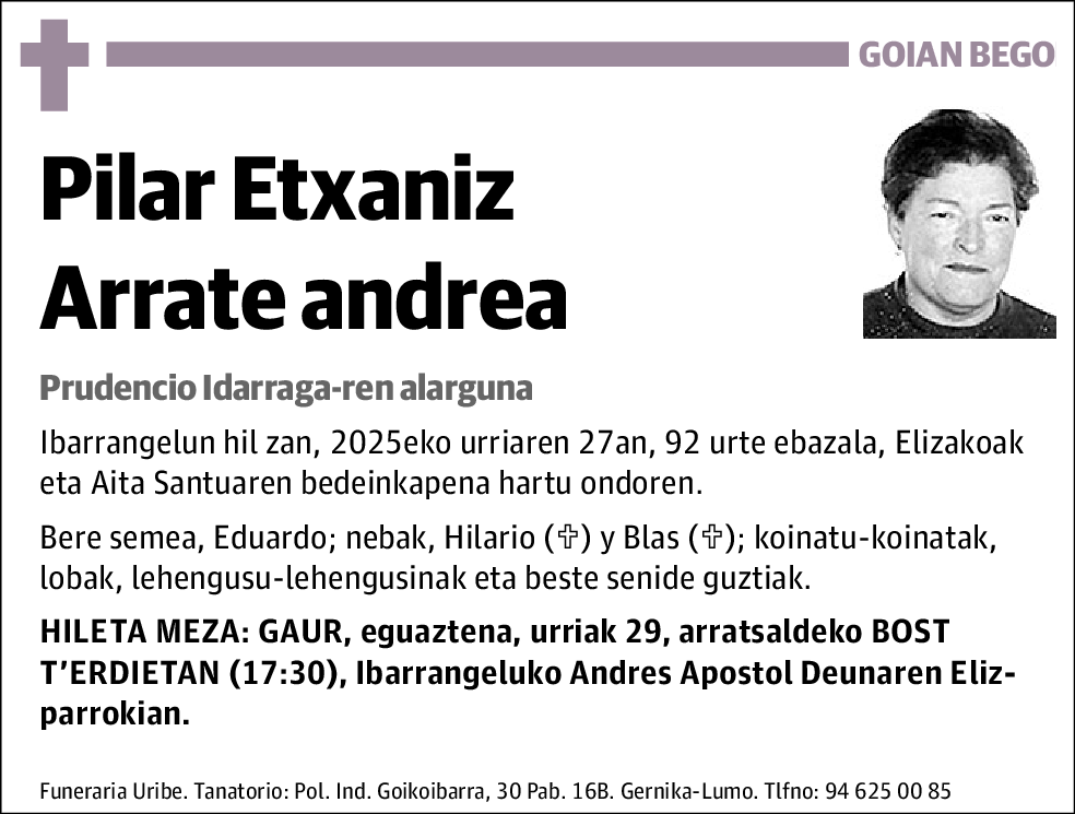 Pilar Etxaniz Arrate