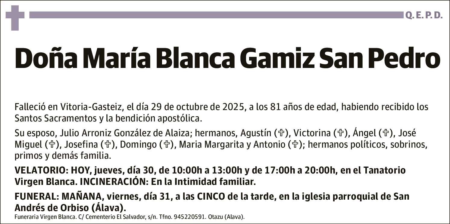 María Blanca Gamiz San Pedro