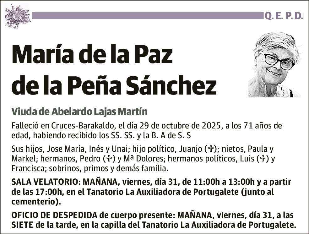 María de la Paz de la Peña Sánchez