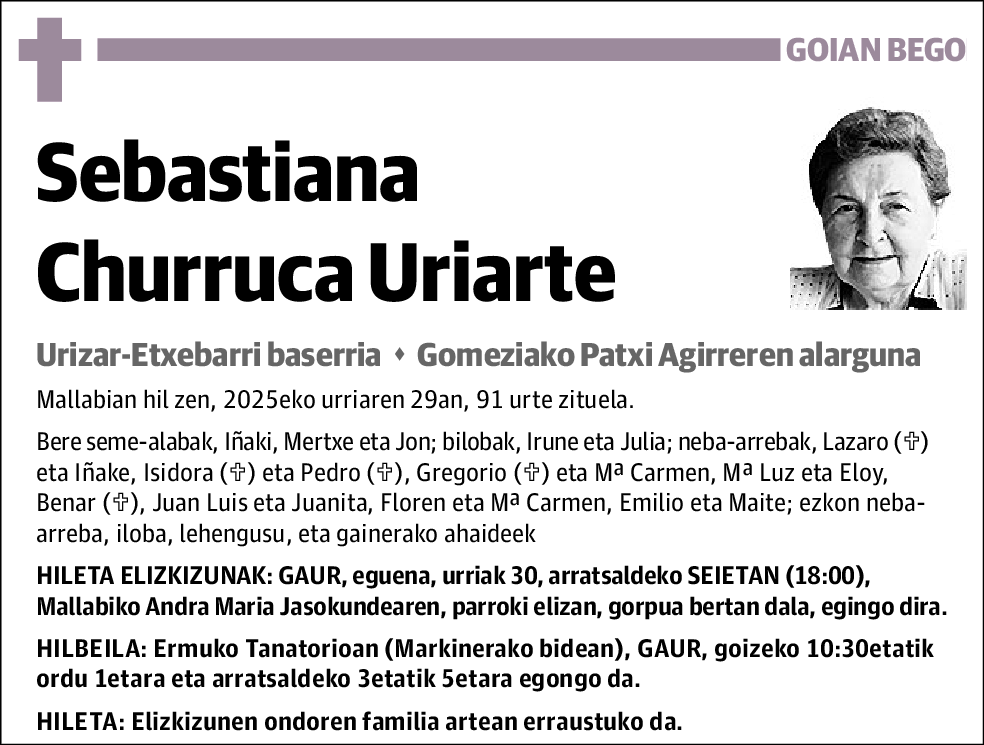 Sebastiana Churruca Uriarte