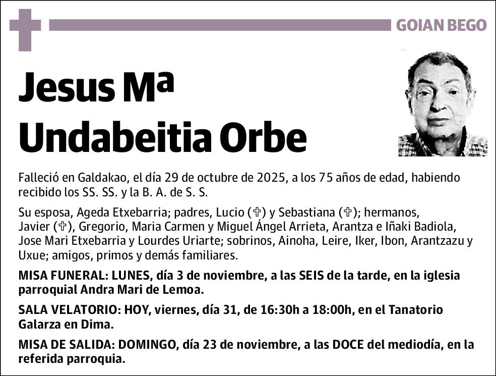 Jesus Mª Undabeitia Orbe