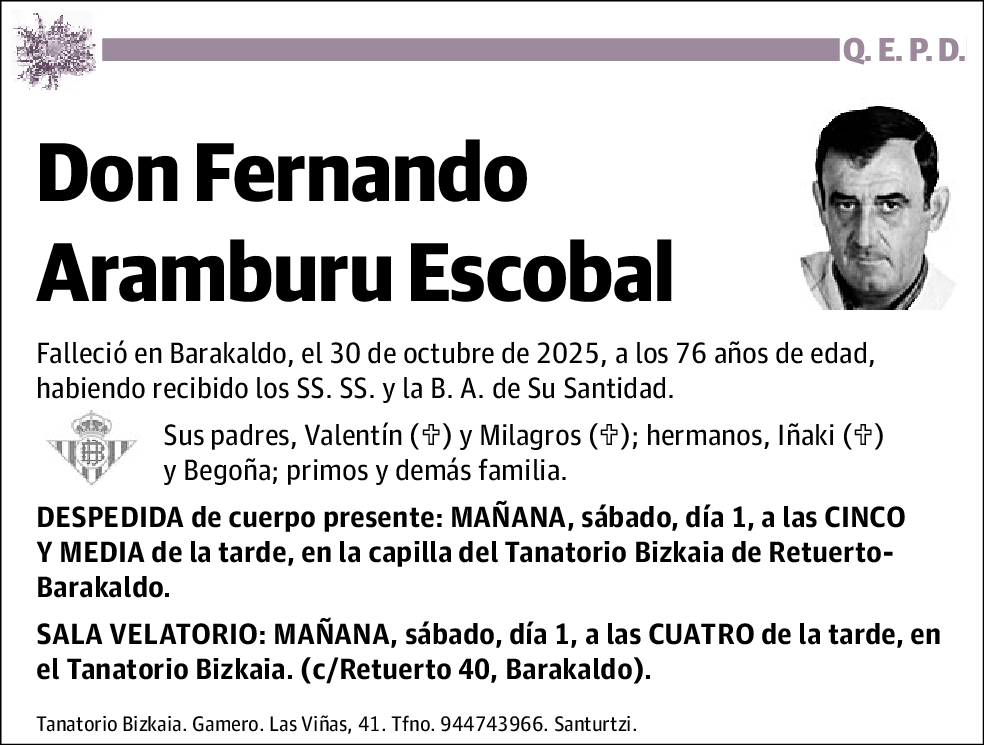 Fernando Aramburu Escobal