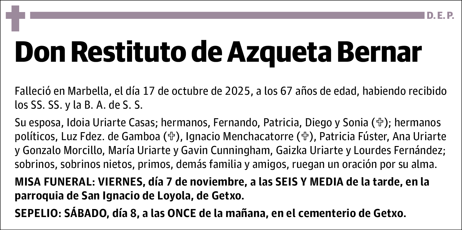 Restituto de Azqueta Bernar