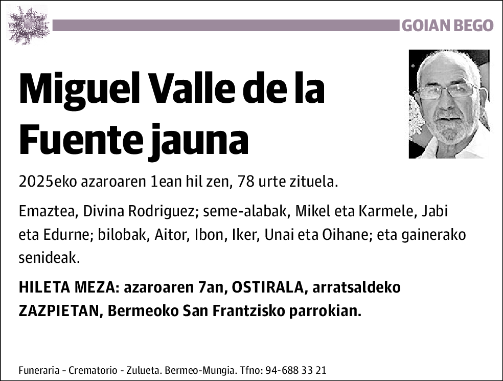 Miguel Valle de La Fuente