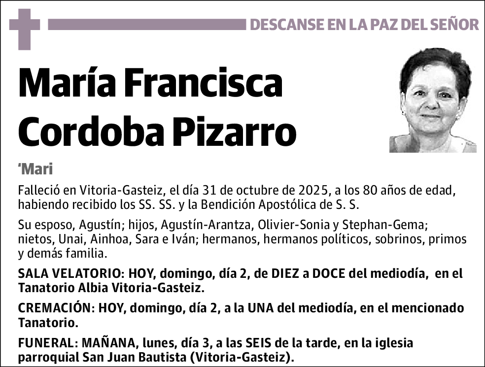 María Francisca Cordoba Pizarro