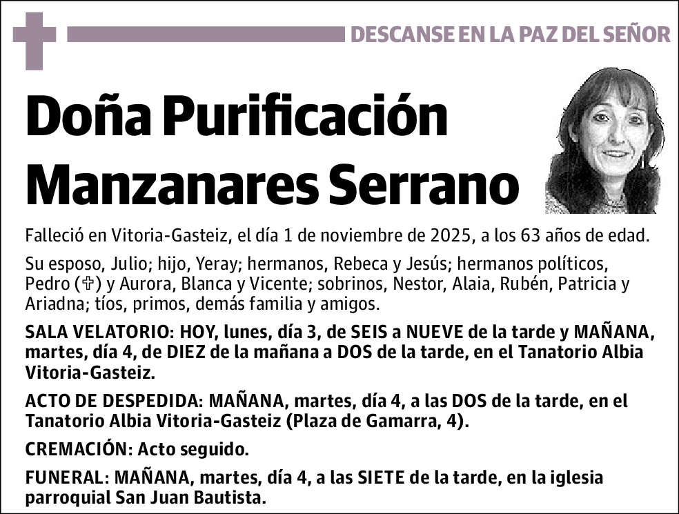 Purificación Manzanares Serrano