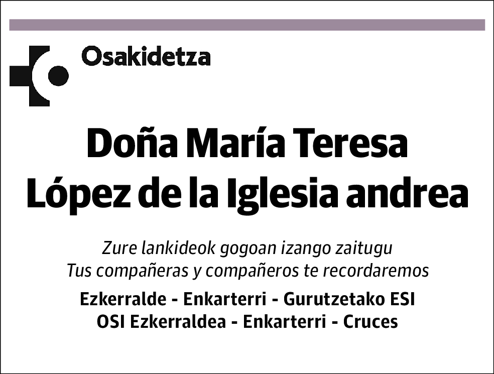 María Teresa López de la Iglesia