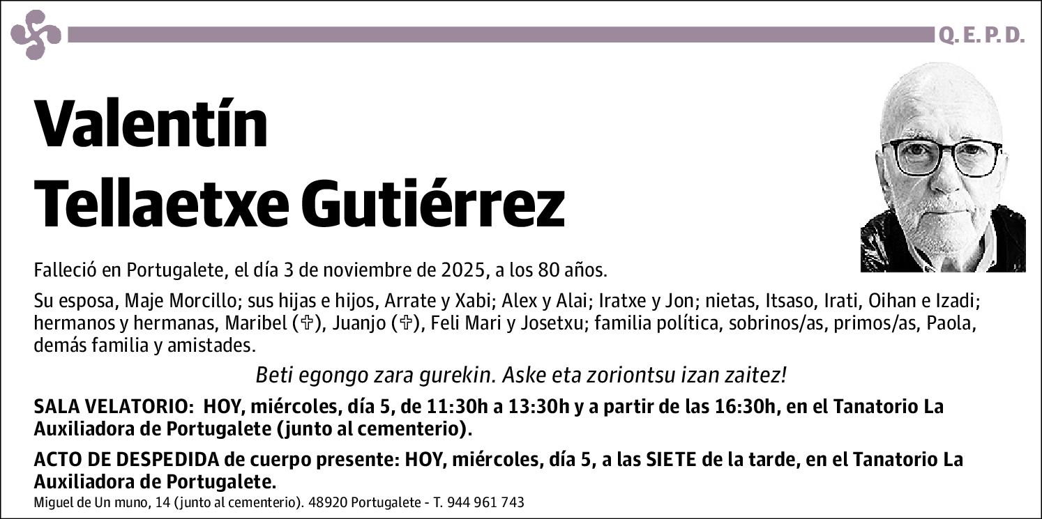 Valentín Tellaetxe Gutiérrez