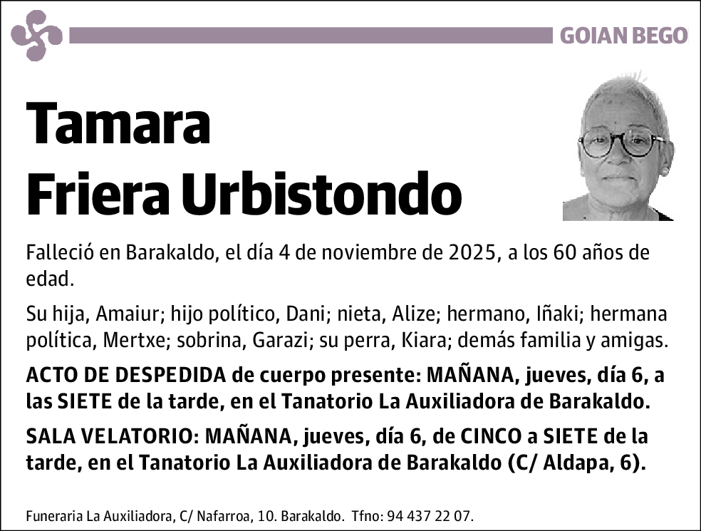 Tamara Friera Urbistondo