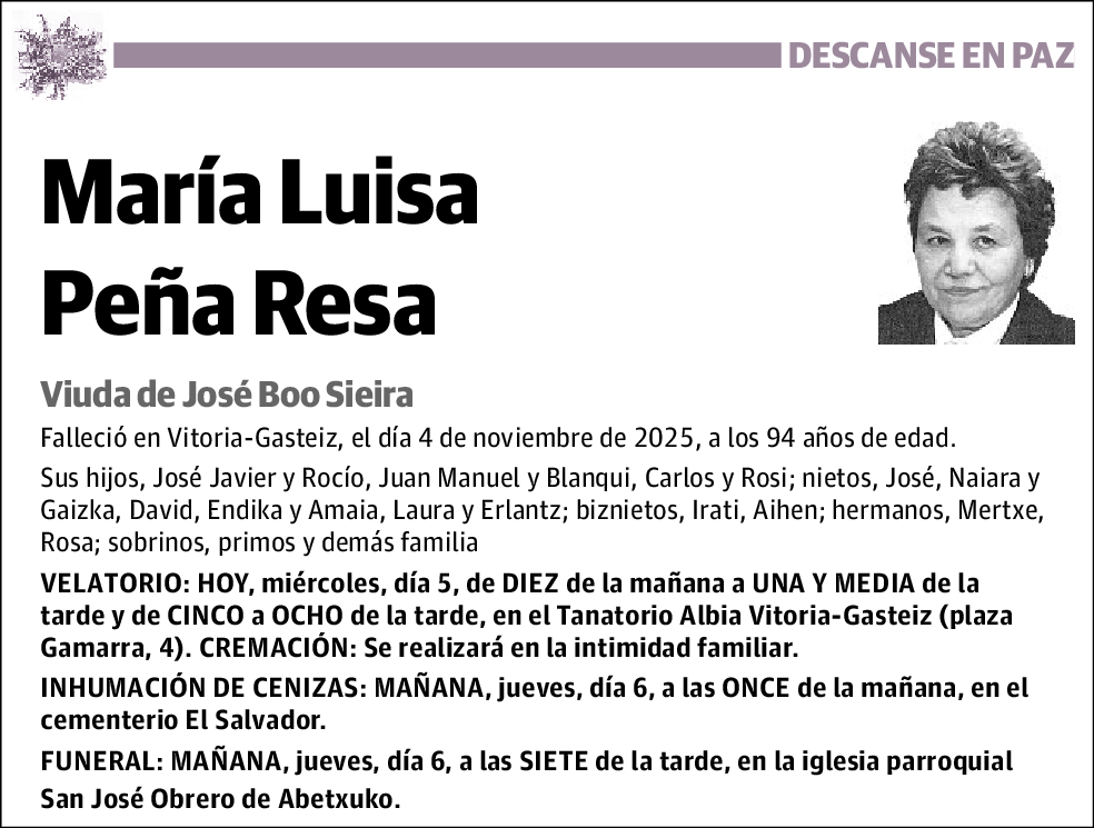 María Luisa Peña Resa