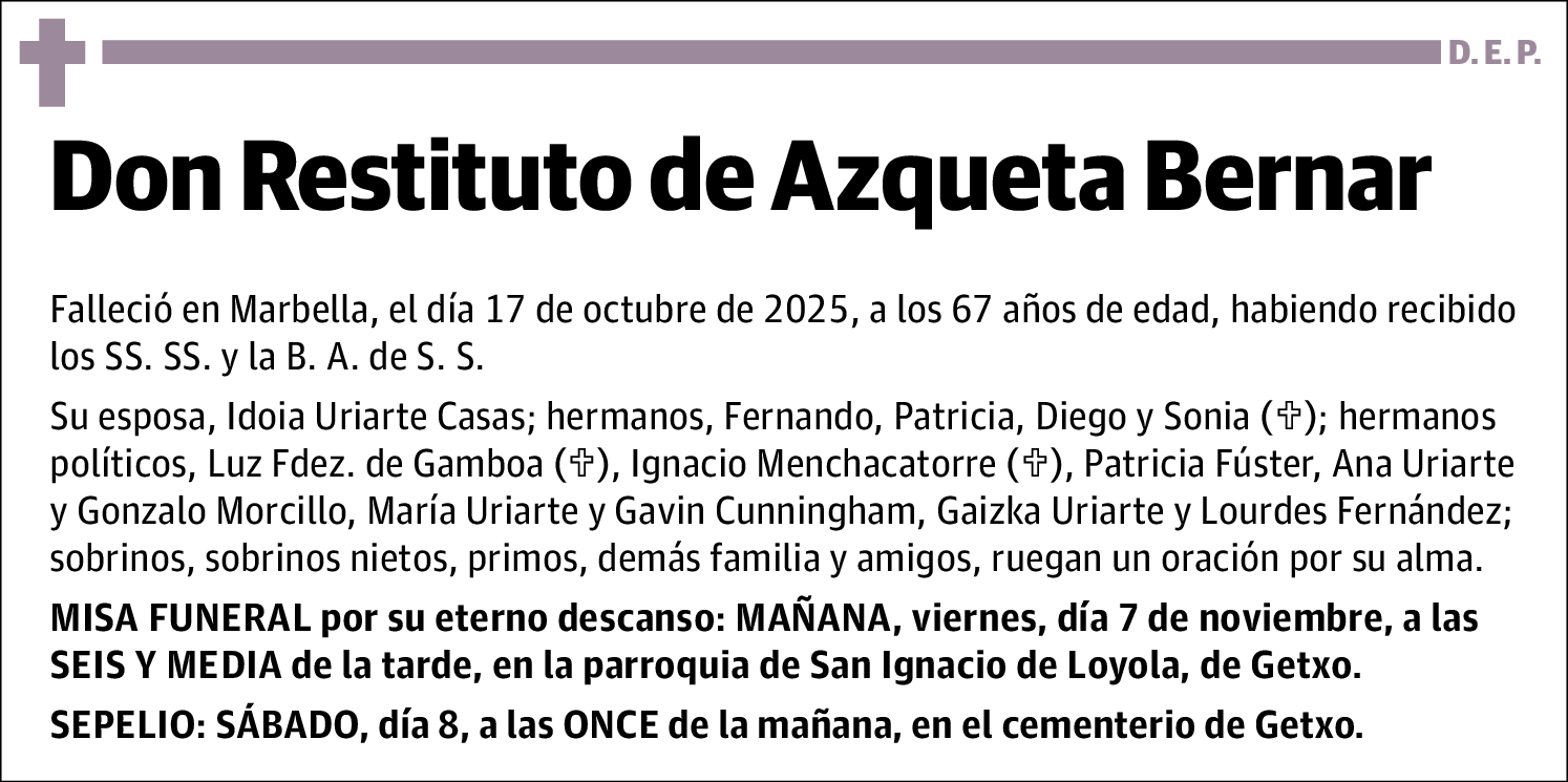 Restituto de Azqueta Bernar