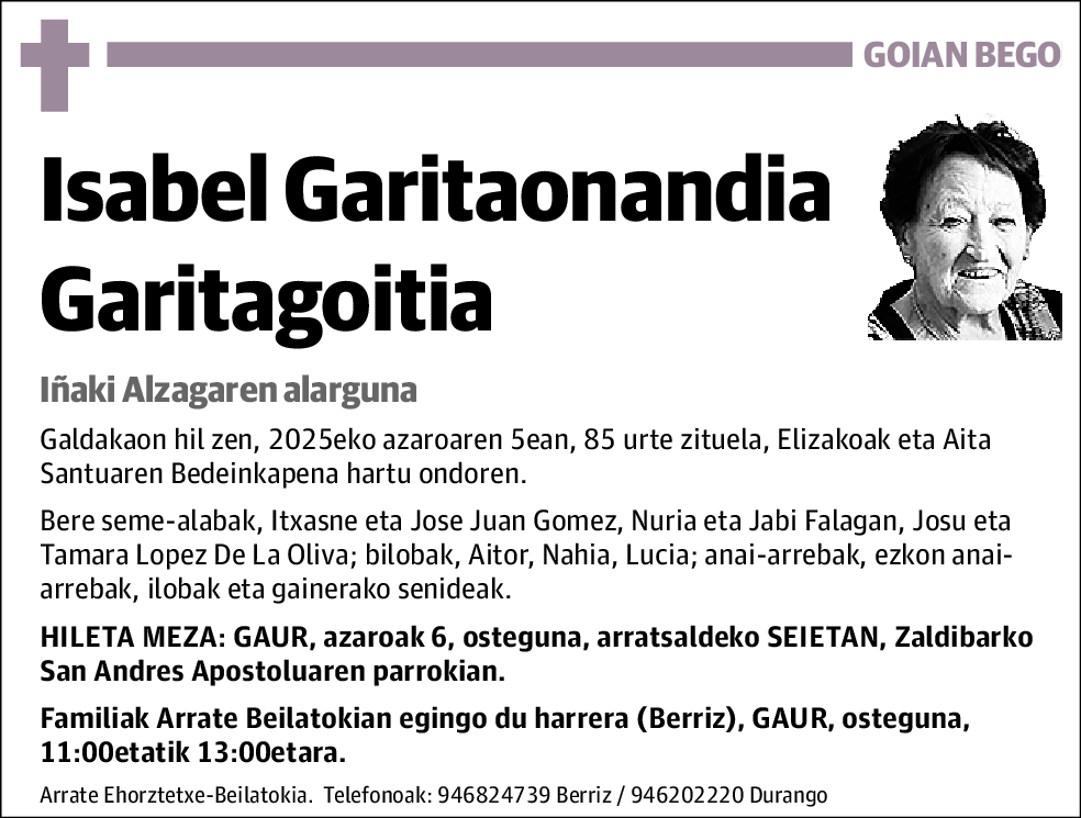 Isabel Garitaonandia Garitagoitia