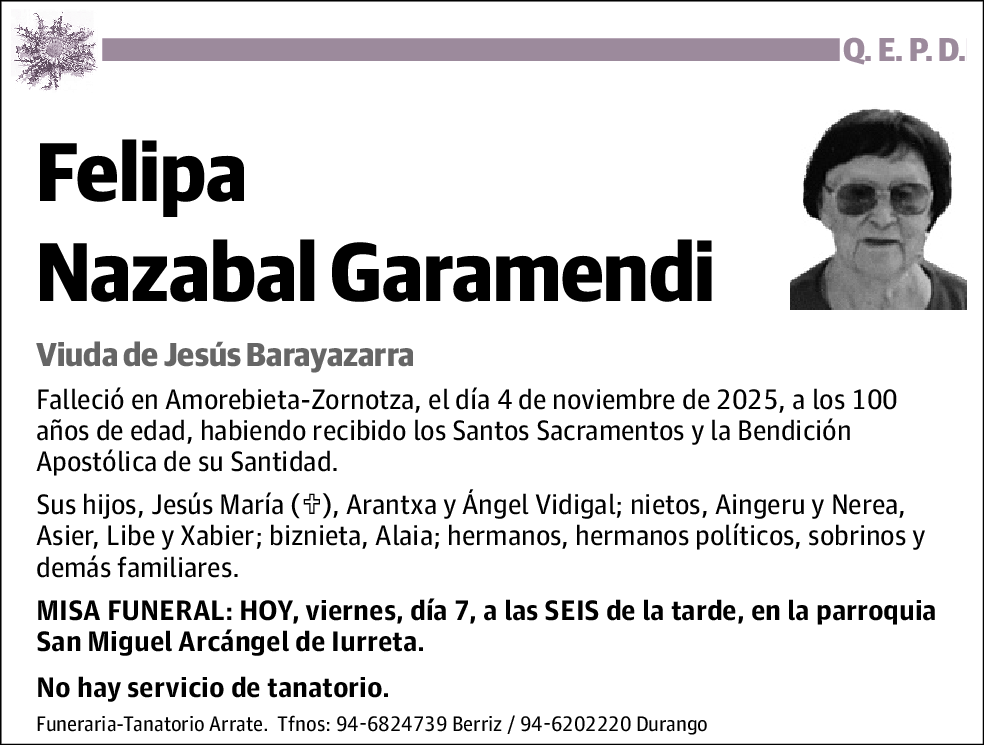 Felipa Nazabal Garamendi