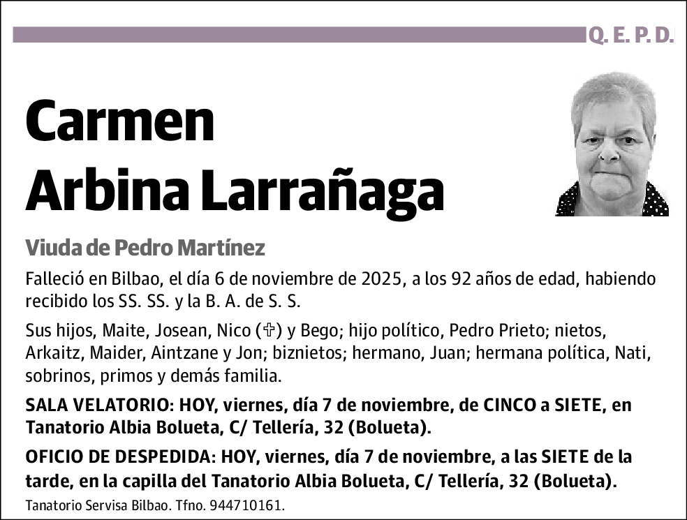 Carmen Arbina Larrañaga
