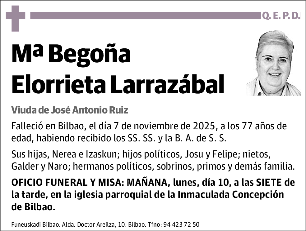 Mª Begoña Elorrieta Larrazábal