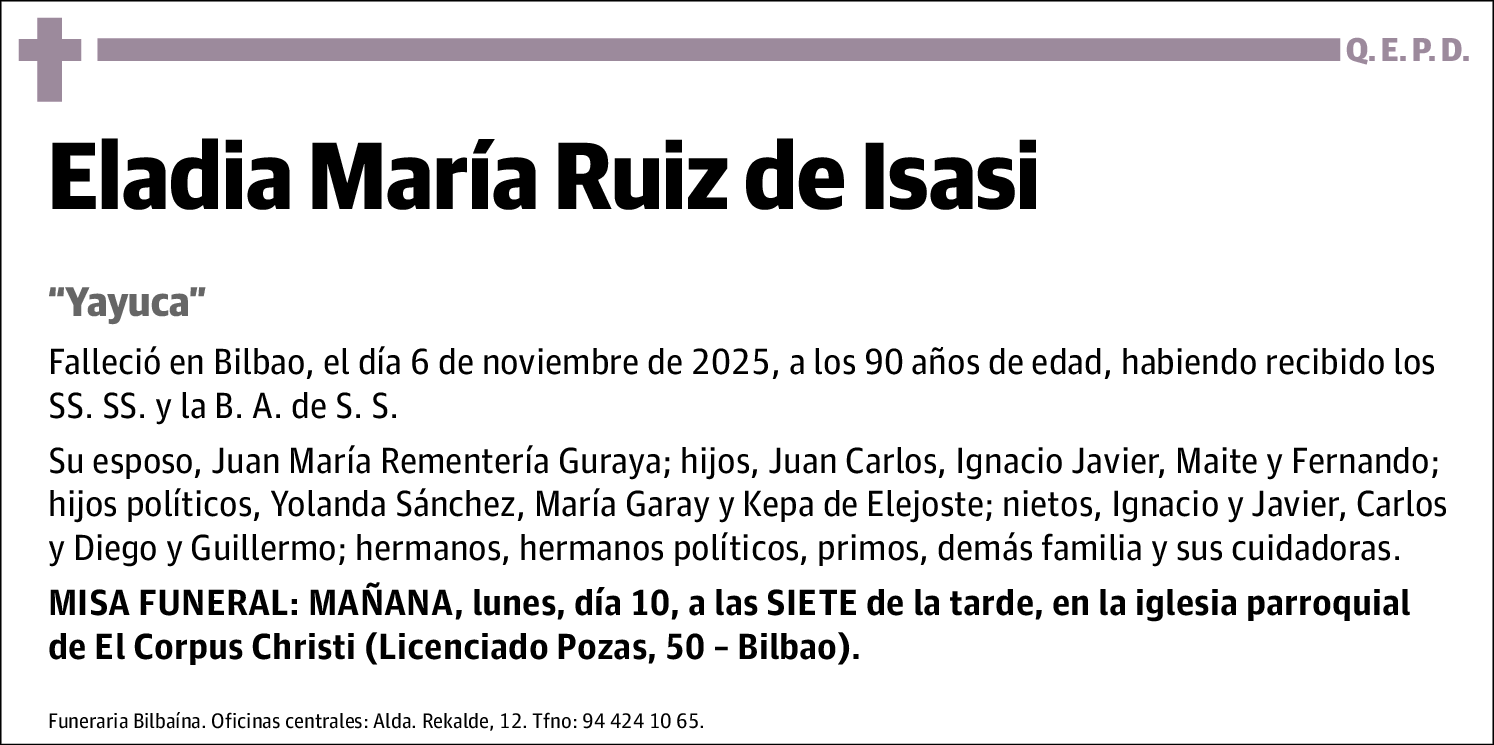 Eladia María Ruiz de Isasi