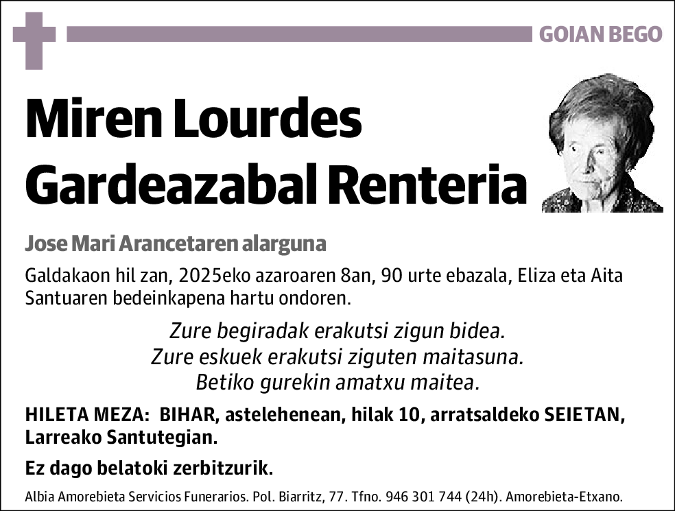 Miren Lourdes Gardeazabal Renteria