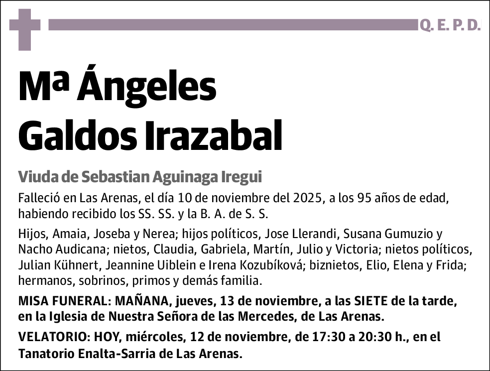 Mª Ángeles Galdós Irazabal