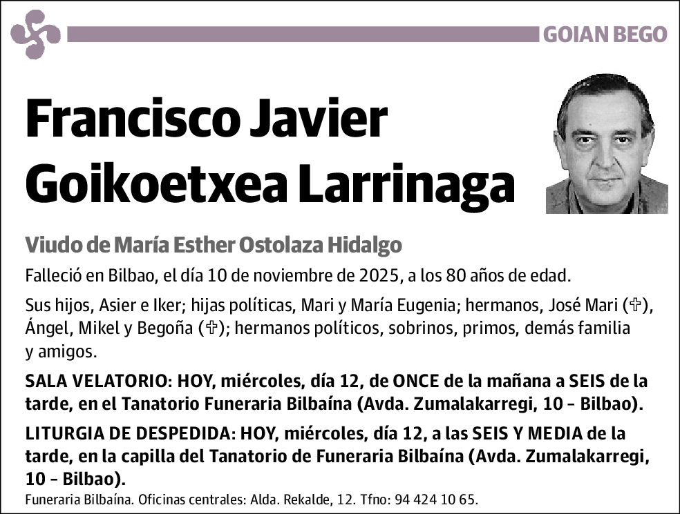 Francisco Javier Goikoetxea Larrinaga