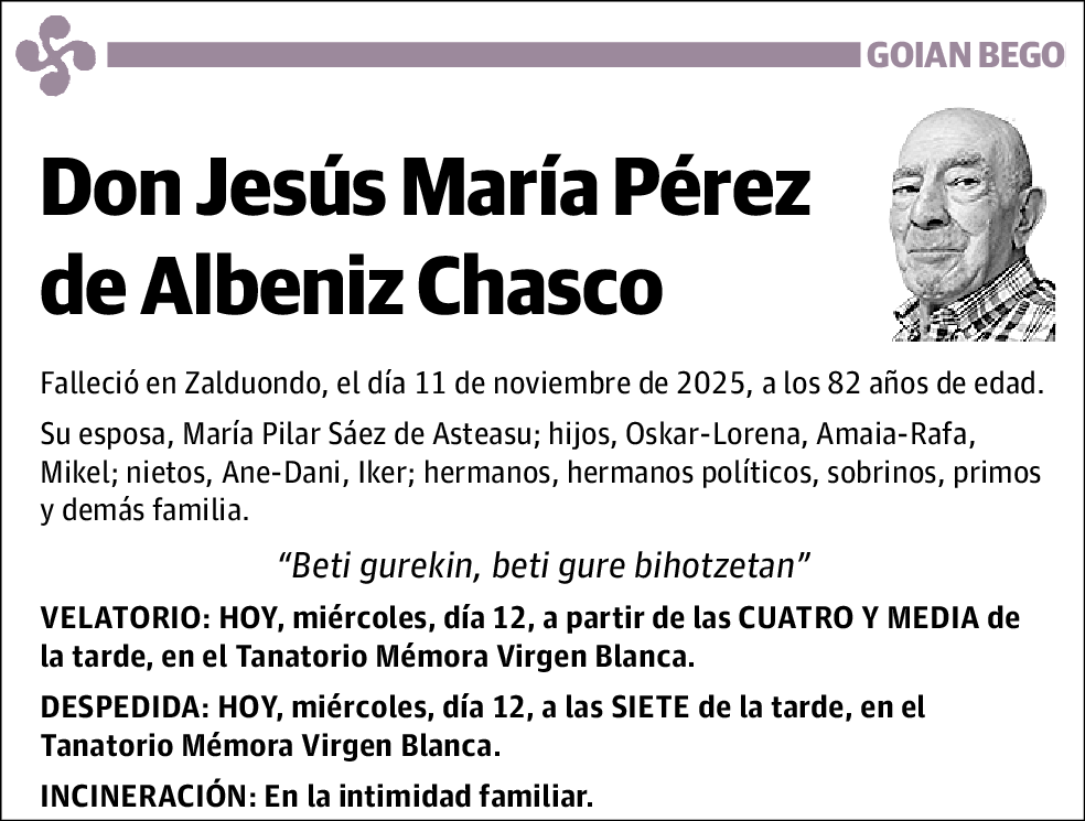 Jesús María Pérez de Albeniz Chasco
